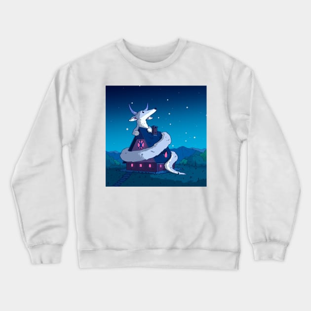 Matthew the Hairy Dragon Crewneck Sweatshirt by Ginkgo Whale